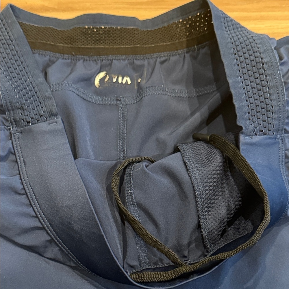 ZYIA Men's Deep Blue Athletic Shorts Medium Zippered pockets - Picture 4 of 5